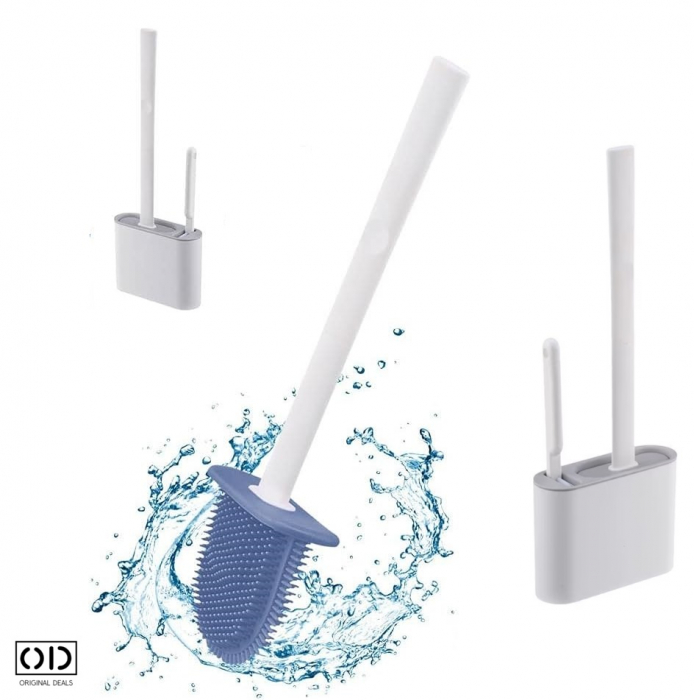 Perie de WC Perie Toaleta Perie pentru vasul de Toaleta Perie curatat WC Perie din silicon pentru WC Perie curatat wc din silicon Perie pentru WC Perie pentru Curatenie baie [19]