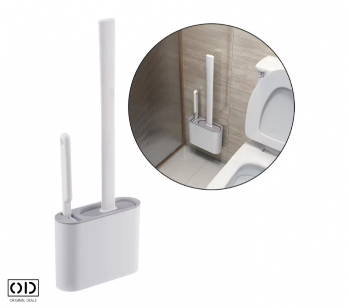 Perie de WC Perie Toaleta Perie pentru vasul de Toaleta Perie curatat WC Perie din silicon pentru WC Perie curatat wc din silicon Perie pentru WC Perie pentru Curatenie baie [3]