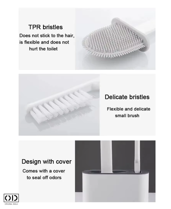 Perie de WC Perie Toaleta Perie pentru vasul de Toaleta Perie curatat WC Perie din silicon pentru WC Perie curatat wc din silicon Perie pentru WC Perie pentru Curatenie baie [10]