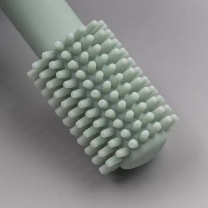 Periuta de Dinti din Silicon pentru Bebelusi, 360 Grade, fara BPA, cu Bariera Anti-Inghitire, Turcoaz - ORIGINAL DEALS [6]