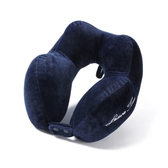 Perna de Calatorie, , Pentru Gat, din Bumbac, cu 4 Cocoase, Ajustabila, Albastru [2]