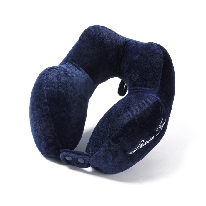 Perna de Calatorie, , Pentru Gat, din Bumbac, cu 4 Cocoase, Ajustabila, Albastru [4]