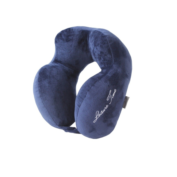 Perna de Calatorie, , Pentru Gat, din Bumbac, cu 4 Cocoase, Ajustabila, Albastru [6]
