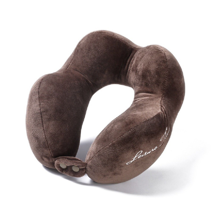 Perna de Calatorie, , Pentru Gat, din Bumbac, cu 4 Cocoase, Ajustabila, Maro [5]