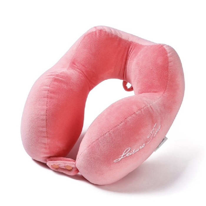 Perna de Calatorie, , Pentru Gat, din Bumbac, cu 4 Cocoase, Ajustabila, Roz [2]