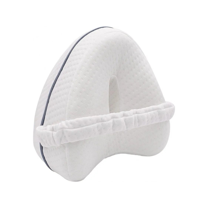 Perna Ortopedica pentru Picioare, , Multifunctionala, Confortabilă, in Forma de Inima, Spuma cu Memorie, Curea Anti-cadere, 25x23x13 cm, Alb [4]