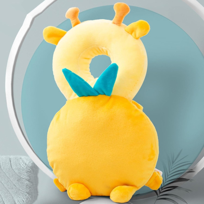 Perna tip Rucsac pentru Protectia Capului, , Tetiera tip Girafa, pentru Bebelusi, 33x6x19 cm, 180 g, Galben [5]