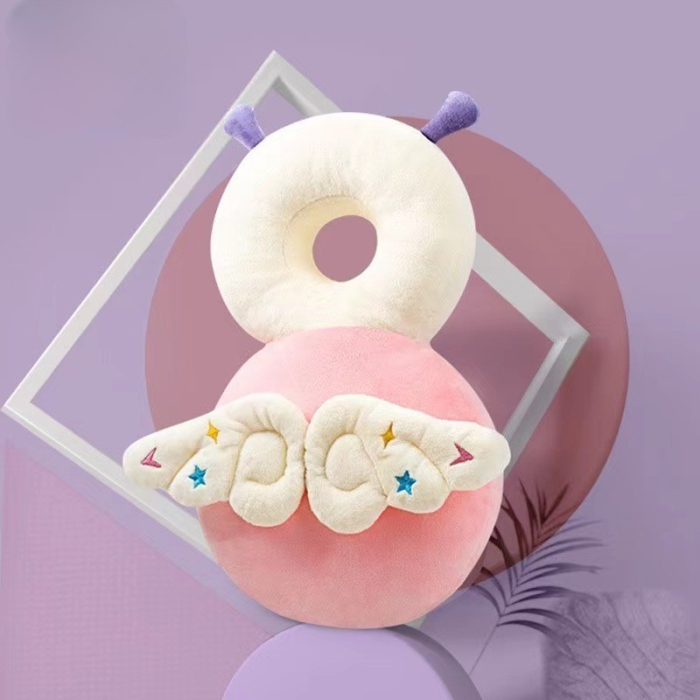 Perna tip Rucsac pentru Protectia Capului, , Tetiera tip Insecta, pentru Bebelusi, 33x6x19 cm, 180 g, Roz [5]