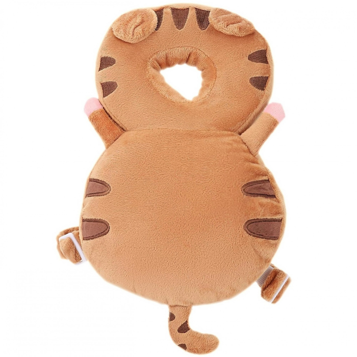 Perna tip Rucsac pentru Protectia Capului, , Tetiera tip Tigru, pentru Bebelusi, 33x6x19 cm, 180 g, Maro [7]