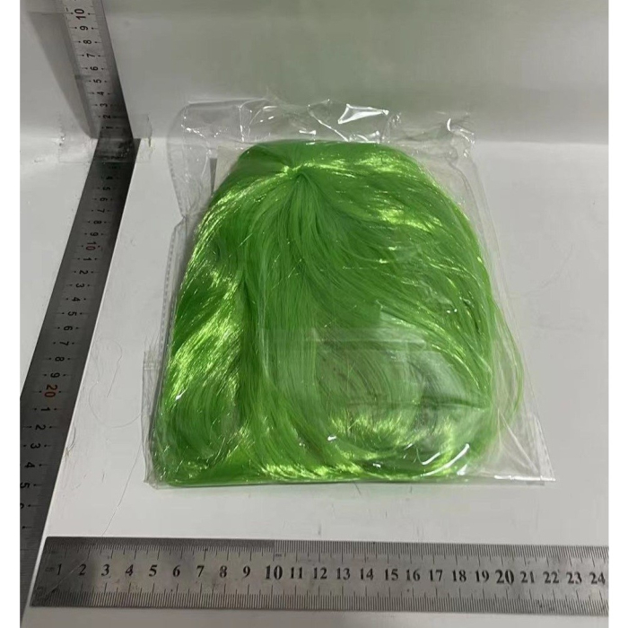 Peruca Cosplay, , Tunsoare Bob cu Breton, pentru Carnaval, Halloween, Petreceri Tematice, din PET, Marime Universala, Verde [6]