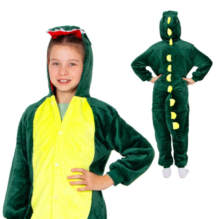 Pijama tip salopeta pentru copii, model Dragon, marime 110-120cm [16]
