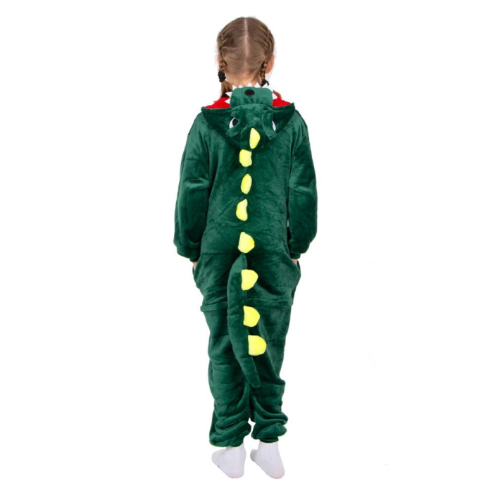 Pijama tip salopeta pentru copii, model Dragon, marime 110-120cm [20]