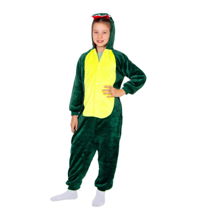 Pijama tip salopeta pentru copii, model Dragon, marime 110-120cm [1]