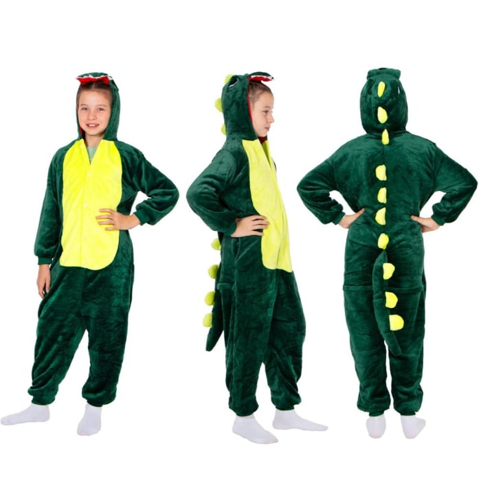 Pijama tip salopeta pentru copii, model Dragon, marime 110-120cm [18]