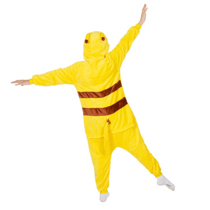 Pijama tip salopeta pentru copii, model Pikachu, marime 120-130 cm [26]