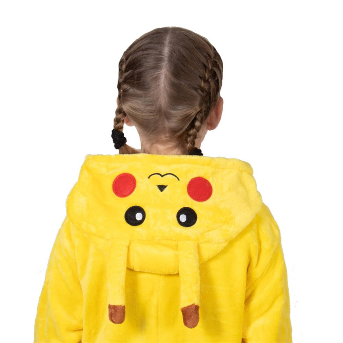 Pijama tip salopeta pentru copii, model Pikachu, marime 120-130 cm [9]