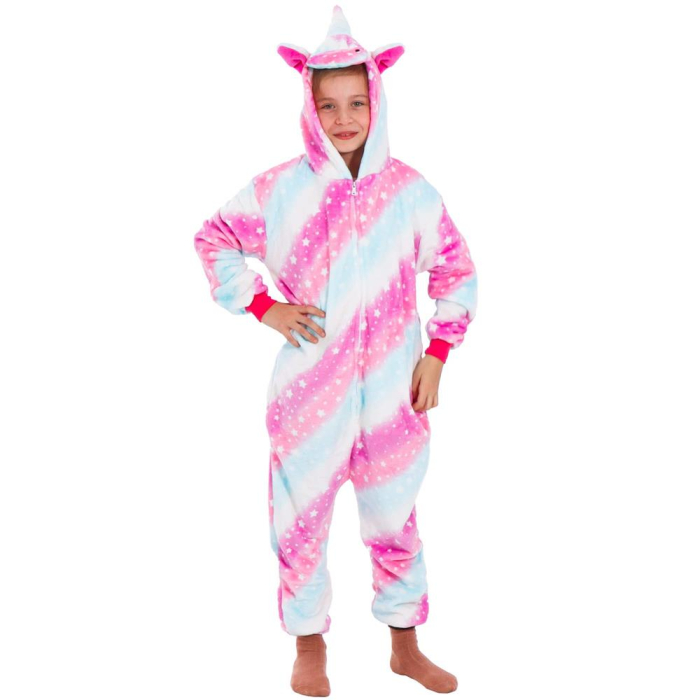 Pijama tip salopeta pentru copii, model unicorn, marime 130-140cm [1]