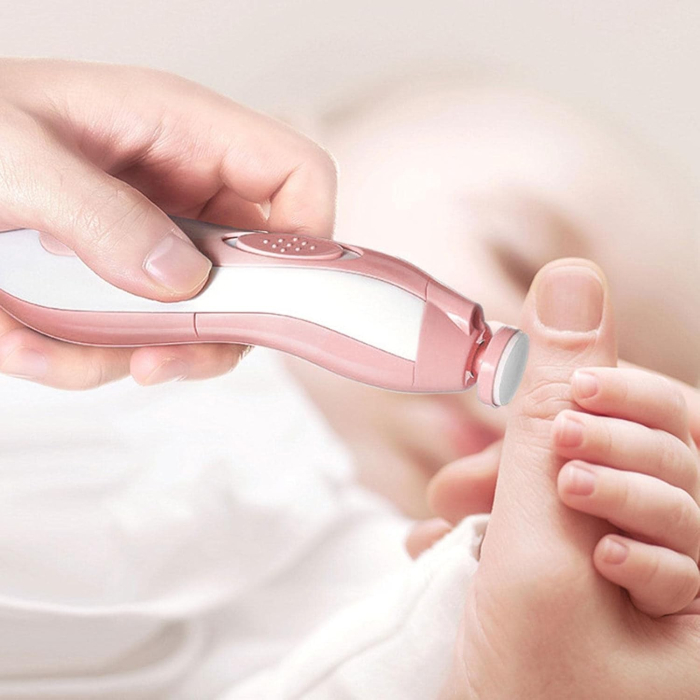 Pila Electrica, , pentru Copii si Bebelusi, din ABS, 6 Accesorii, cu Lumina LED, 9.5 x 6 x 17 cm, Roz [3]