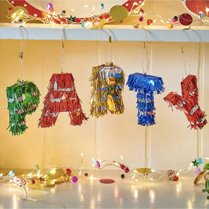 Pinata Mini PARTY, , Accesoriu pentru Petrecere Set 5 Bucati din Hartie Creponata si Carton, Pinata pentru Petreceri, 61 x 43 x 8 cm, Multicolor [2]