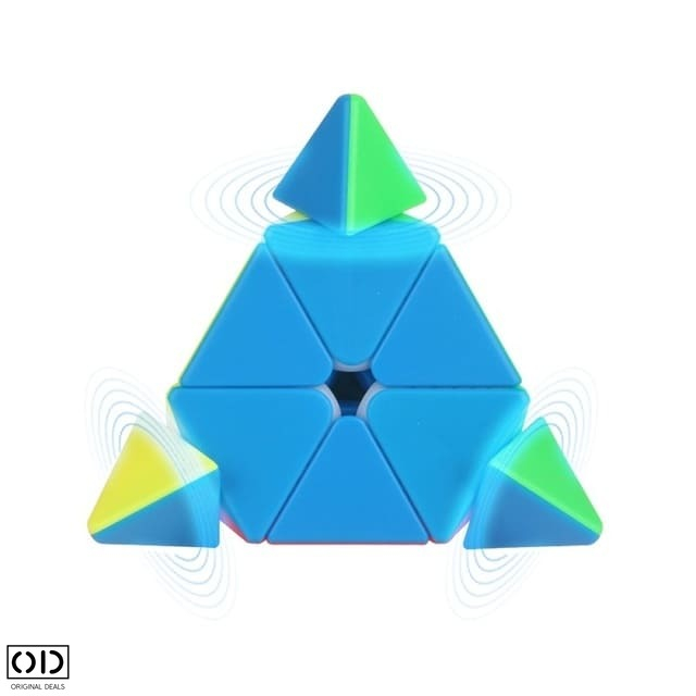 Piramida Magica Rubik, Jucarie Inteligenta Antistres, 4 Fete Colorate, Premium, Original Deals [6]