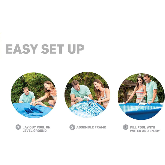 Piscina cadru metalic Intex, 366x76 cm, 6500 litri, rotunda [2]