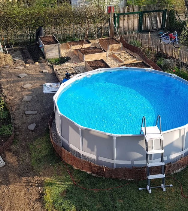 Piscina cadru metalic Intex Prism Frame, 366x99cm, 9.000 litri, cu pompa de filtrare si scara [4]