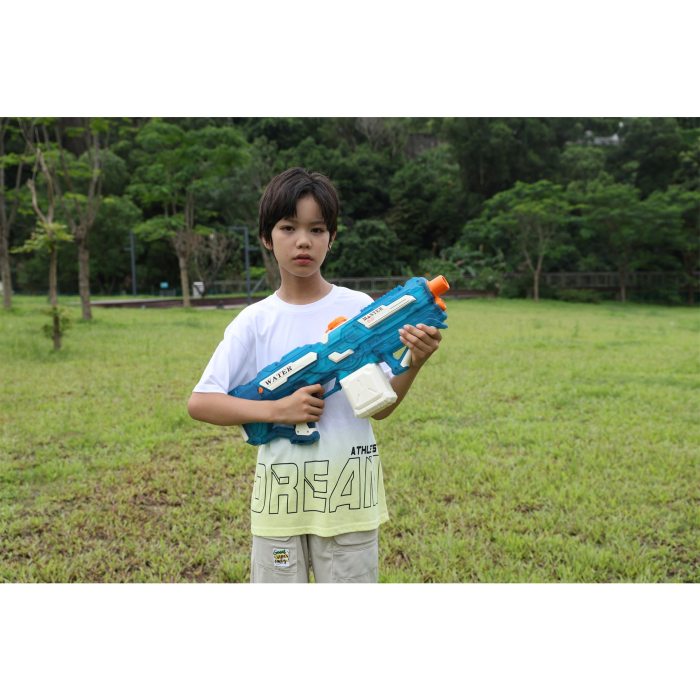 Pistol cu Apa Electric, , +6 Ani, Rezervor 650 ml, Incarcare USB, din Plastic, 59 x 23 x 6 cm, Albastru [8]