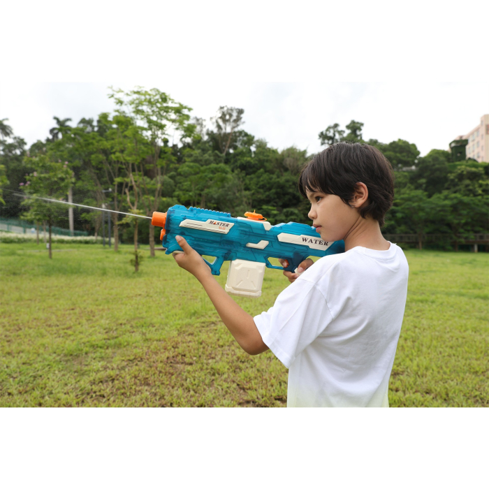 Pistol cu Apa Electric, , +6 Ani, Rezervor 650 ml, Incarcare USB, din Plastic, 59 x 23 x 6 cm, Albastru [6]