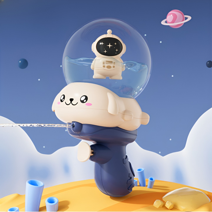 Pistol cu Apa pentru Copii, , Multifunctional, Capacitate 250 mL, Model Astronaut, 15.6x8x8.9 cm, ABS, Albastru [2]