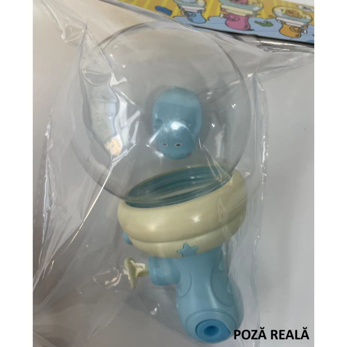 Pistol cu Apa pentru Copii, , Multifunctional, Capacitate 300 mL, Model Hipopotam, 9x9x17cm, Plastic, Albastru [7]