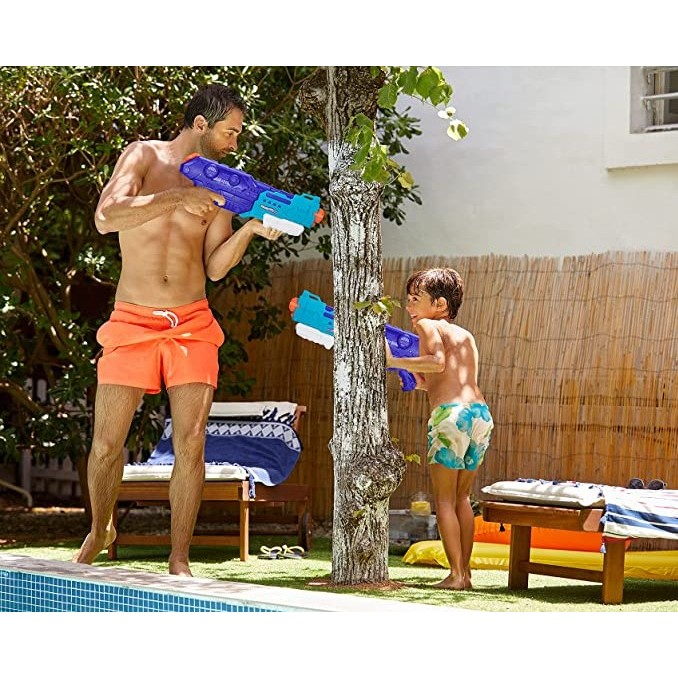 Pistol cu Apa pentru Copii, Rezervor de 1500 ml, Maner de transport, Pentru Piscina/Plaja, , 3 ani+, Bleumarin, Lungime 44 cm [7]