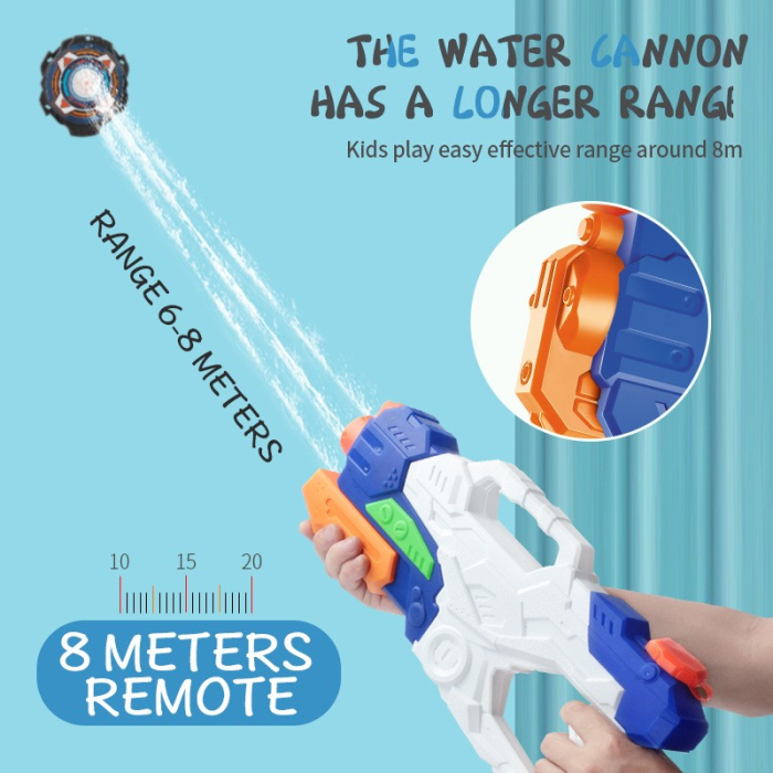 Pistol cu Apa pentru Copii, Rezervor, Pentru Piscina/Plaja, , 6ani+, 3 duze, Multicolor, 1000ML [4]