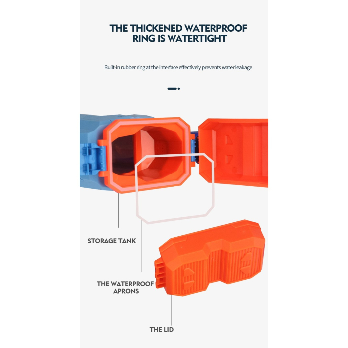 Pistol cu Apa pentru Copii, Rezervor, Pentru Piscina/Plaja, , 6ani+, 5 duze, Quick Fill, Albastru, 800ML [6]