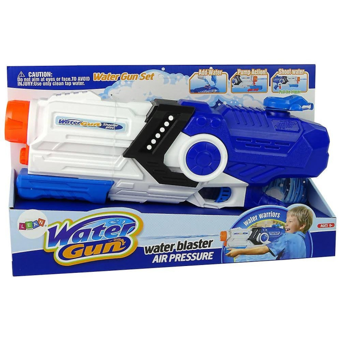 Pistol cu Apa pentru Copii, Rezervor, Pentru Piscina/Plaja, , 6ani+, Albastru/Multicolor, 2000ML [3]