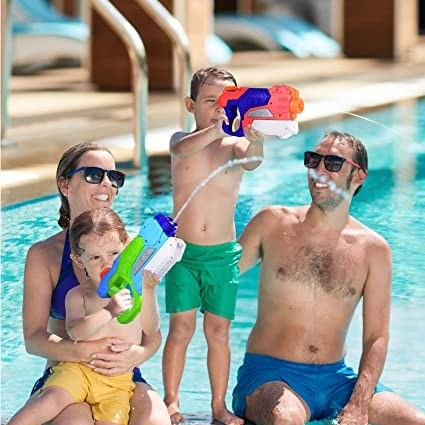 Pistol cu Apa pentru Copii, Rezervor, Pentru Piscina/Plaja, , 6ani+, Verde/Albastru, 550ML [2]