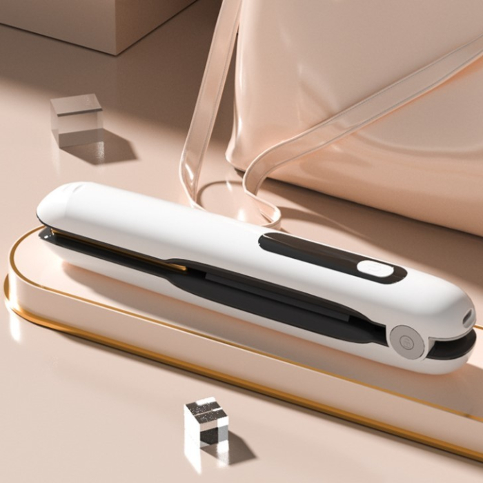 Placa de Par fara Fir, , Adaptor Tip C, 4 Trepte de Temperatura, Tensiune 5V, Capacitate Baterie 5000 mAh, Indreptat, Ondulat, 23.5x3.3x4.5 cm, Alb [5]