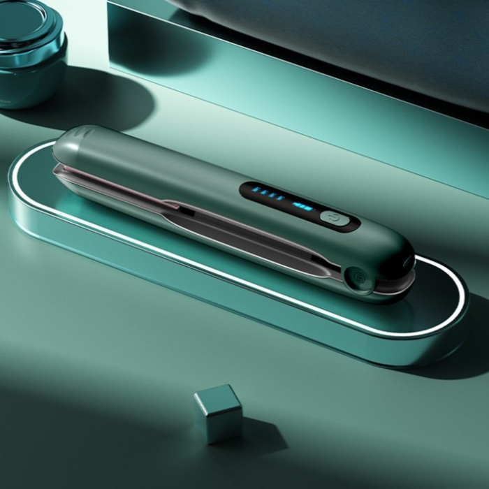 Placa de Par fara Fir, , Adaptor Tip C, 4 Trepte de Temperatura, Tensiune 5V, Capacitate Baterie 5000 mAh, Indreptat, Ondulat, 23.5x3.3x4.5 cm, Verde [9]