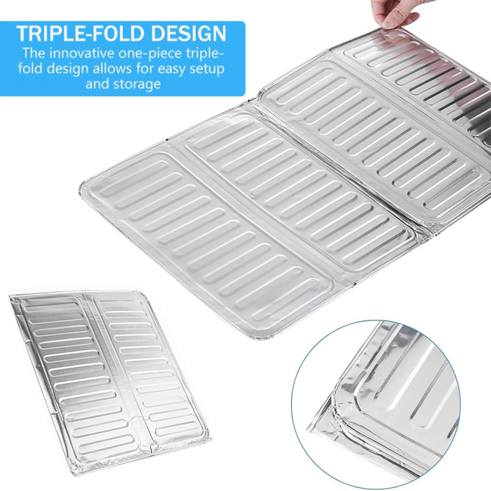 Placa de Protectie pentru Aragaz din Aluminiu, Anti Stropi, Pliabila, 32.5 x 84 cm - ORIGINAL DEALS [3]