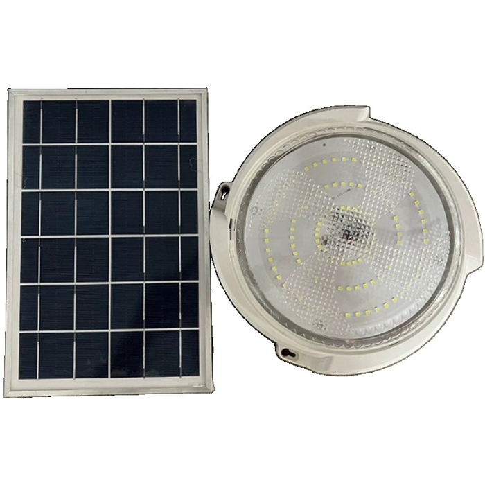 Plafoniera solara , 100 W, diametru 240 MM, cu telecomanda, Lungime prelungitor: 4.6 m, alb rece [6]