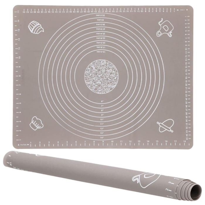 Plansa din silicon alimentar de framantat aluat, rezistenta la temperaturi ridicate, 50x40cm, gri [2]