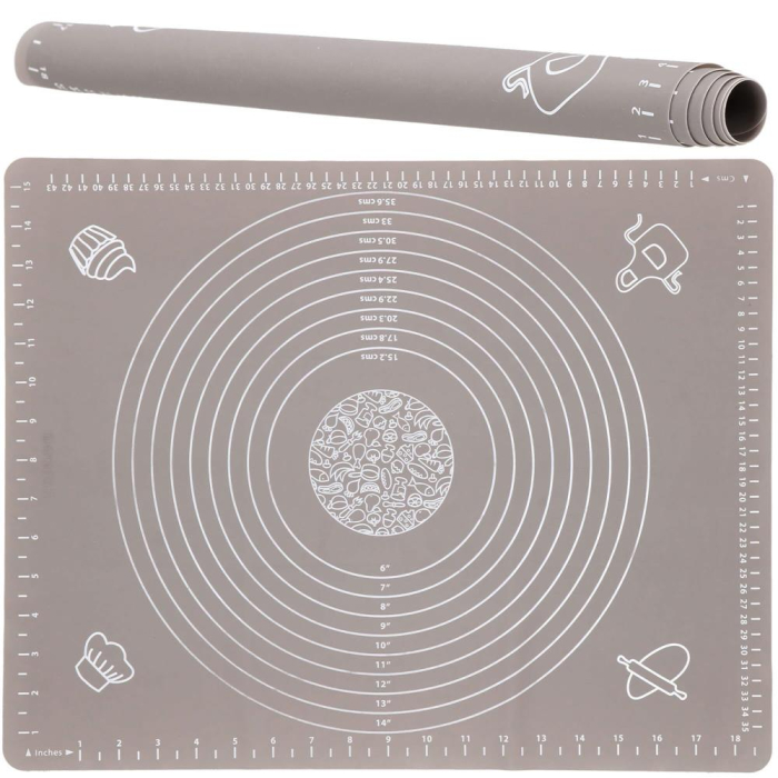 Plansa din silicon alimentar de framantat aluat, rezistenta la temperaturi ridicate, 50x40cm, gri [1]