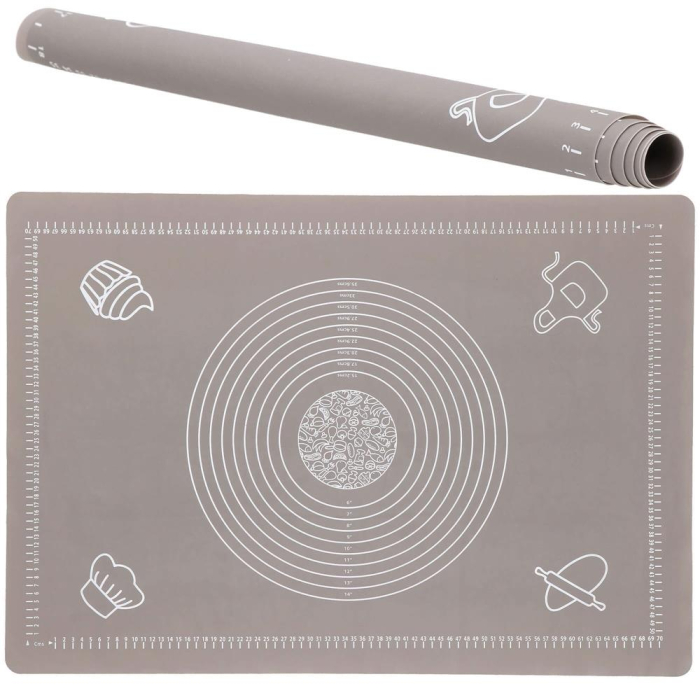 Plansa din silicon alimentar de framantat aluat, rezistenta la temperaturi ridicate, 65x45cm, gri [34]