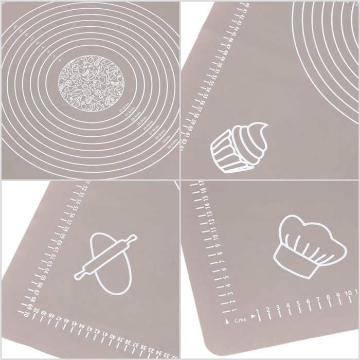 Plansa din silicon alimentar de framantat aluat, rezistenta la temperaturi ridicate, 65x45cm, gri [16]