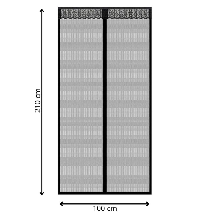 Plasa anti-insecte, cu inchidere magnetica, latime 100cm, inaltime 210cm, negru [11]