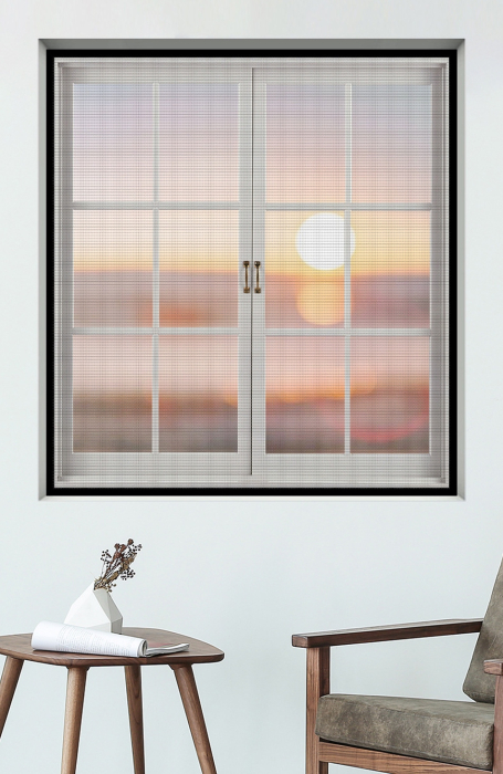 Plasa anti-insecte, pentru geam, fixare scai, dimensiune ajustabila, 130x150cm, negru [2]