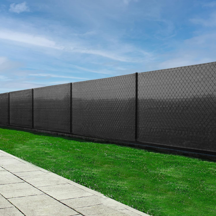 Plasa umbrire si intimitate pentru gard, 1.5m latime, 50m lungime, 65g densitate, gri [7]