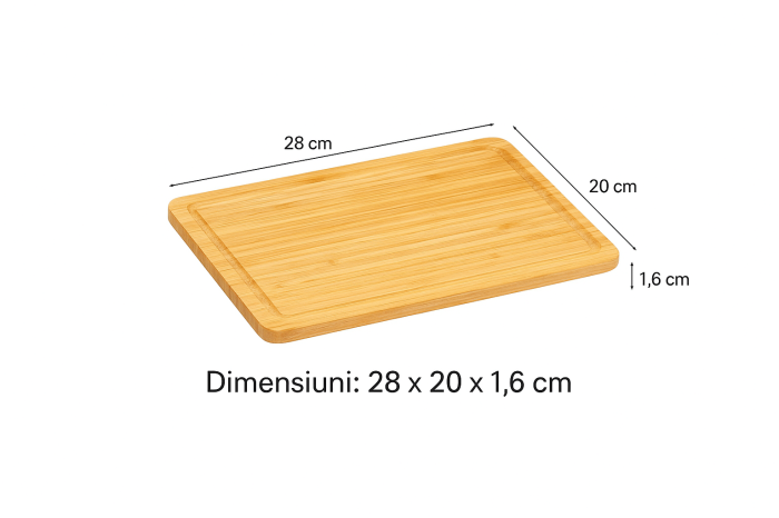Platou servire Atmosphera din bambus, 28x20 cm, maro natur [5]
