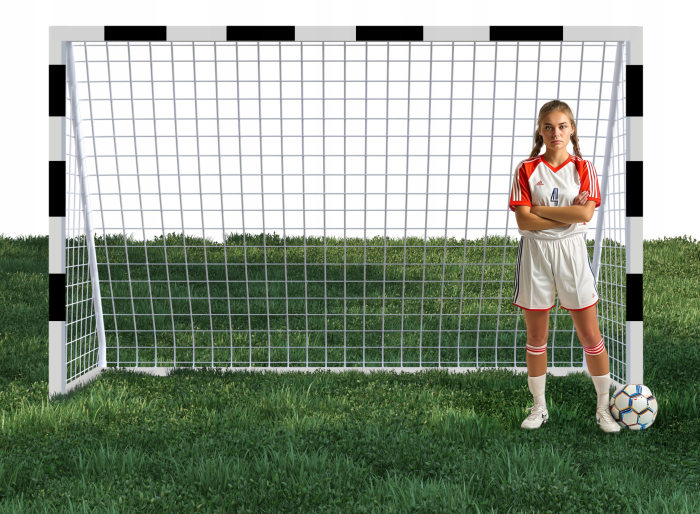 Poarta de fotbal din otel, 200x300 cm, profil 38mm, cu elemente de fixare [2]