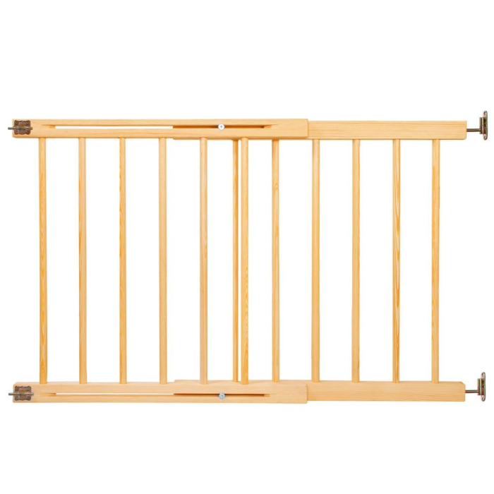 Poarta de siguranta Safety Gate pentru scari, ajustabila 72-122 cm, din lemn, maro [2]