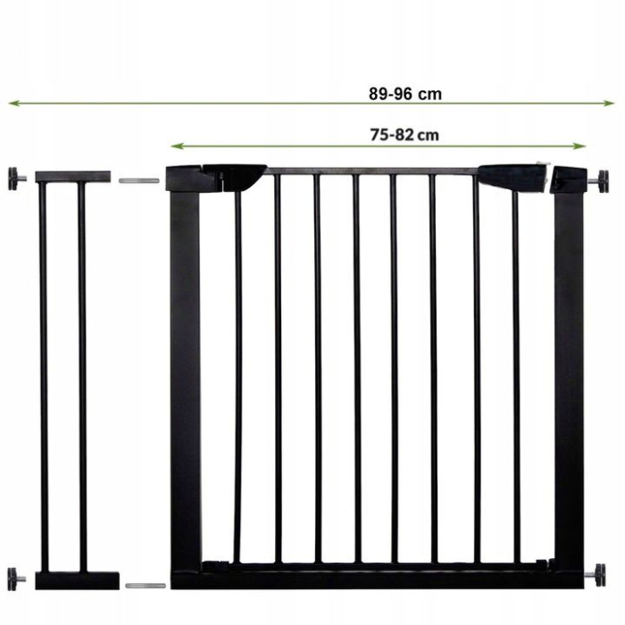 Poarta de siguranta Safety Gate pentru scari, ajustabila 89-96 cm, din otel, neagra [2]